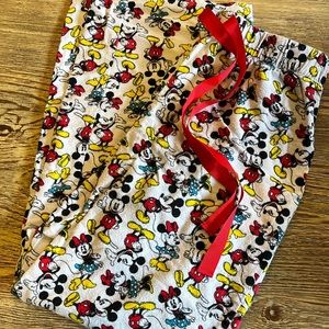 Disney Mickey & Minnie Mouse Flannel Pajama Pants - Medium